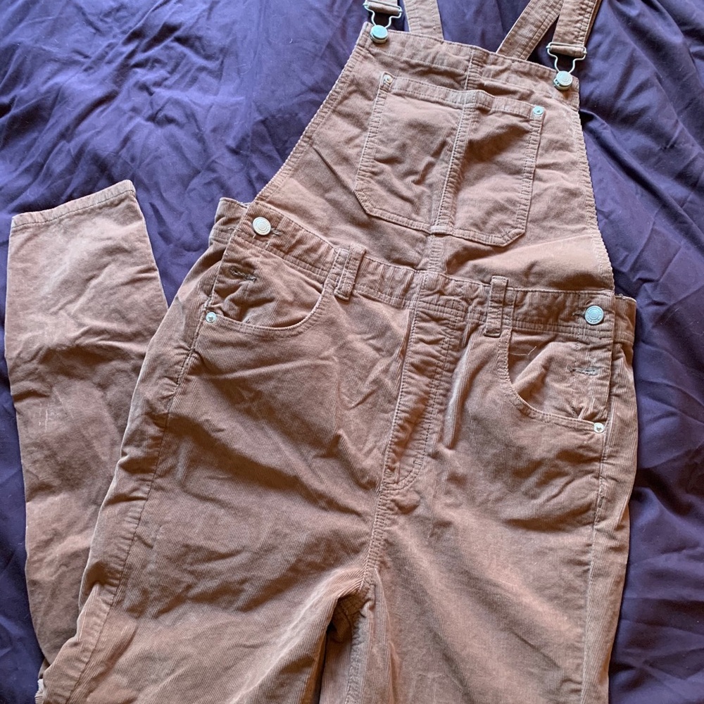 Free People Corduroy Boyfriend Overalls